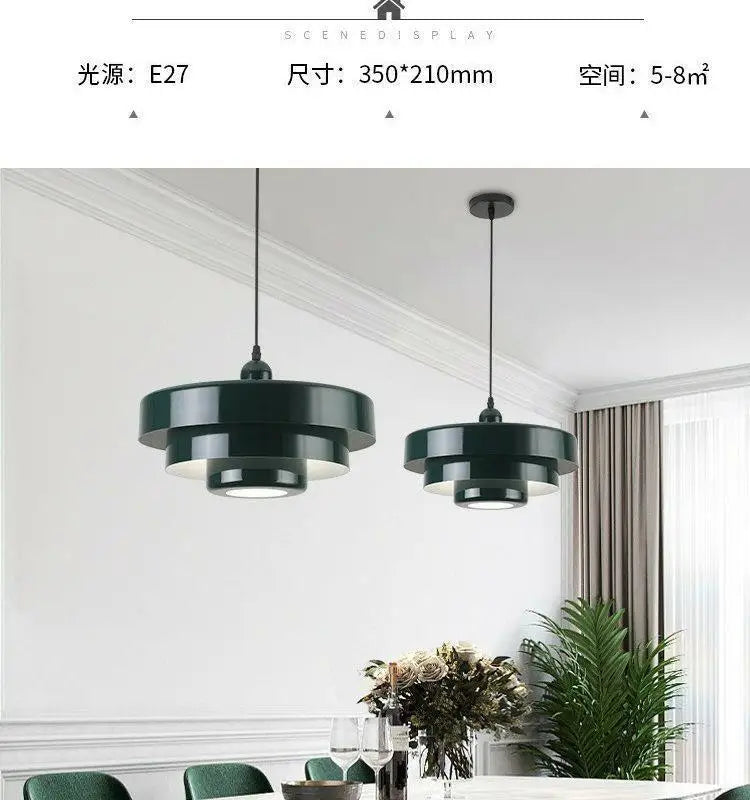 Pendant Acrylic Lamp Restaurant Simple Modern Creative Multi-layer Decoration Retro Color