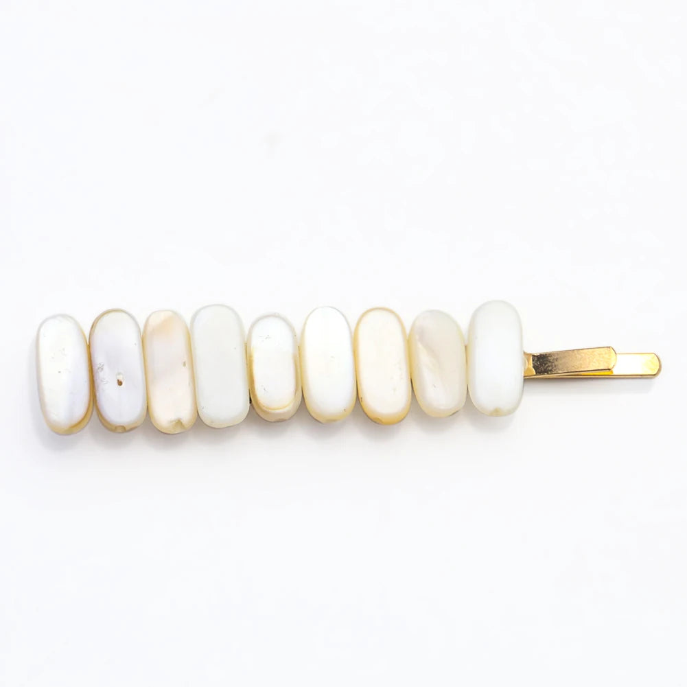 Natural Fresh-water Shell Hair Pin Mother of Pearl Side Clip Hair Clip Clamps Bridal Wedding Party Woman Jewelry Accessory Gift