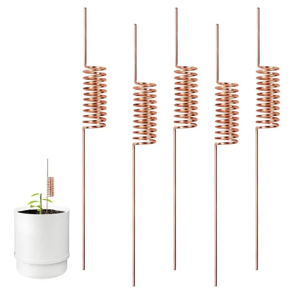 3/6 Pcs Copper Wire Coil For Gardening Electroculture Copper Antennas Stakes Spiral Copper Coil Stakes For Indoor Outdoor Plants