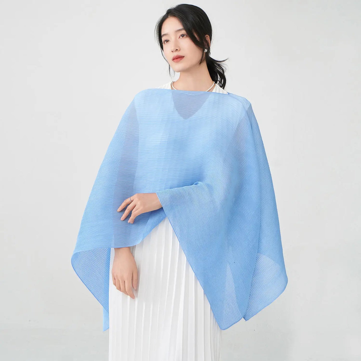 2025 Latest Design Miyake Pleated Blouse for Ladies Casual Joker Shirt Lace Breathable Office Work Cover Summer Woven Smock
