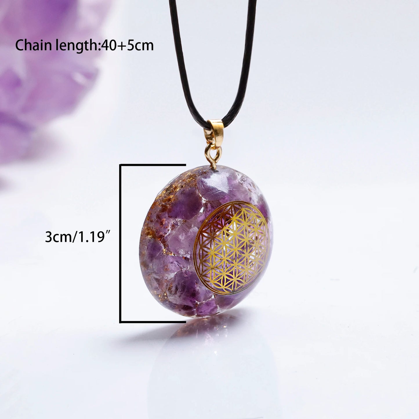 Rodin Coil &Opal Orgone Pendant Necklace , Blue glass pendant jewelry, Chakra Balancing, Adjustable Chain
