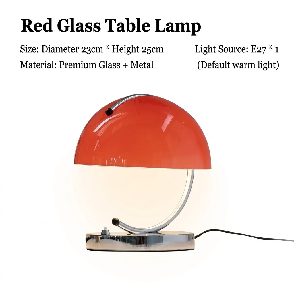 Italy Minimalist Bauhaus Table Lamps Orange Small Pudding Bedroom Beside Modern Living Room Study Desk Glass Small Night Lights