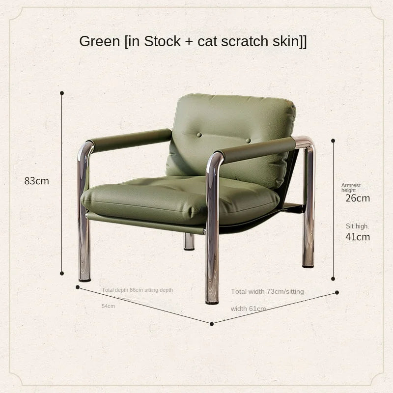 MOMO New Italian-style Bauhaus Lounge Chair Living Room Lazy Single Sofa Chair Light Luxury Premium Feeling Sofa Chair