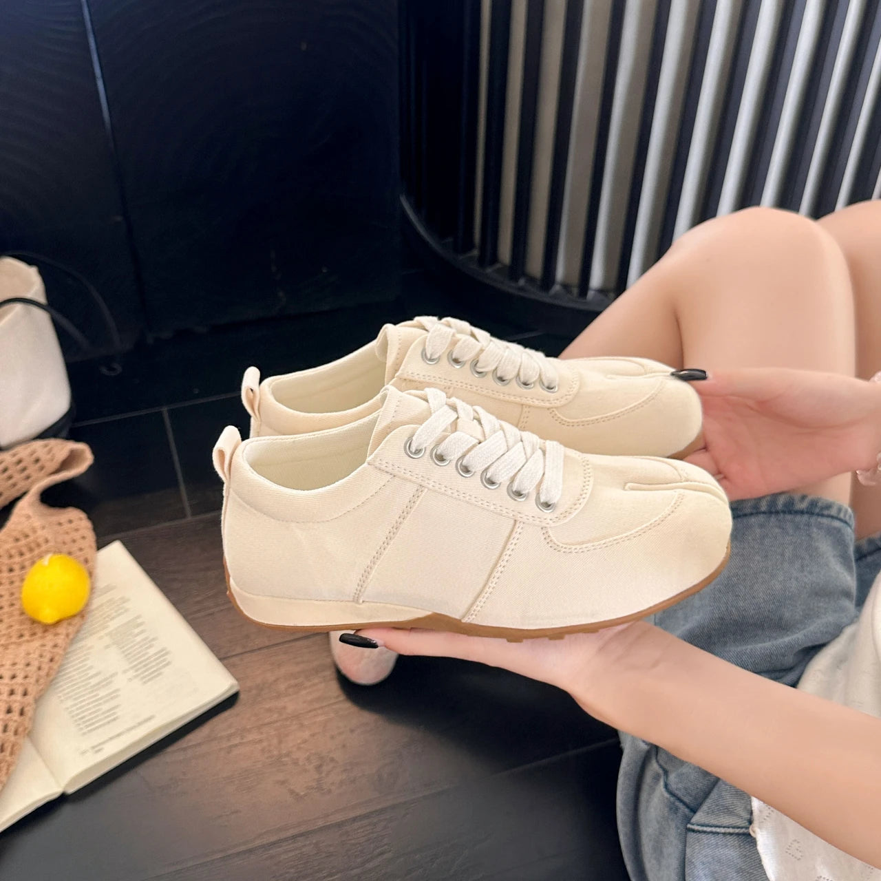 German Training Shoes Women's 2026 Summer Lace Up Forrest Gump Shoes Women's Split Toe Breathable Sports Shoes