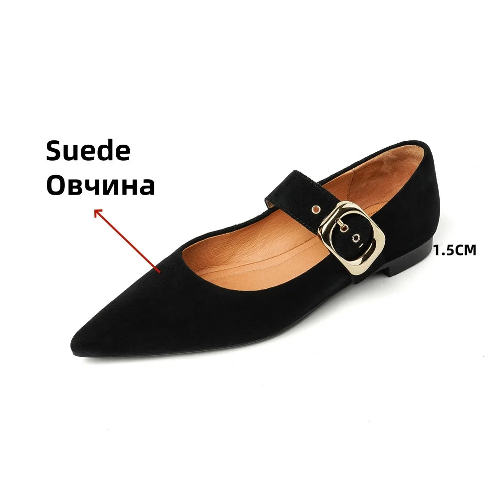 Dilalula Classic Retro Women Flats Buckles Loafers Suede Quality Metal Decoration Casual Shoes Ladies Fashion Dress Mocasines
