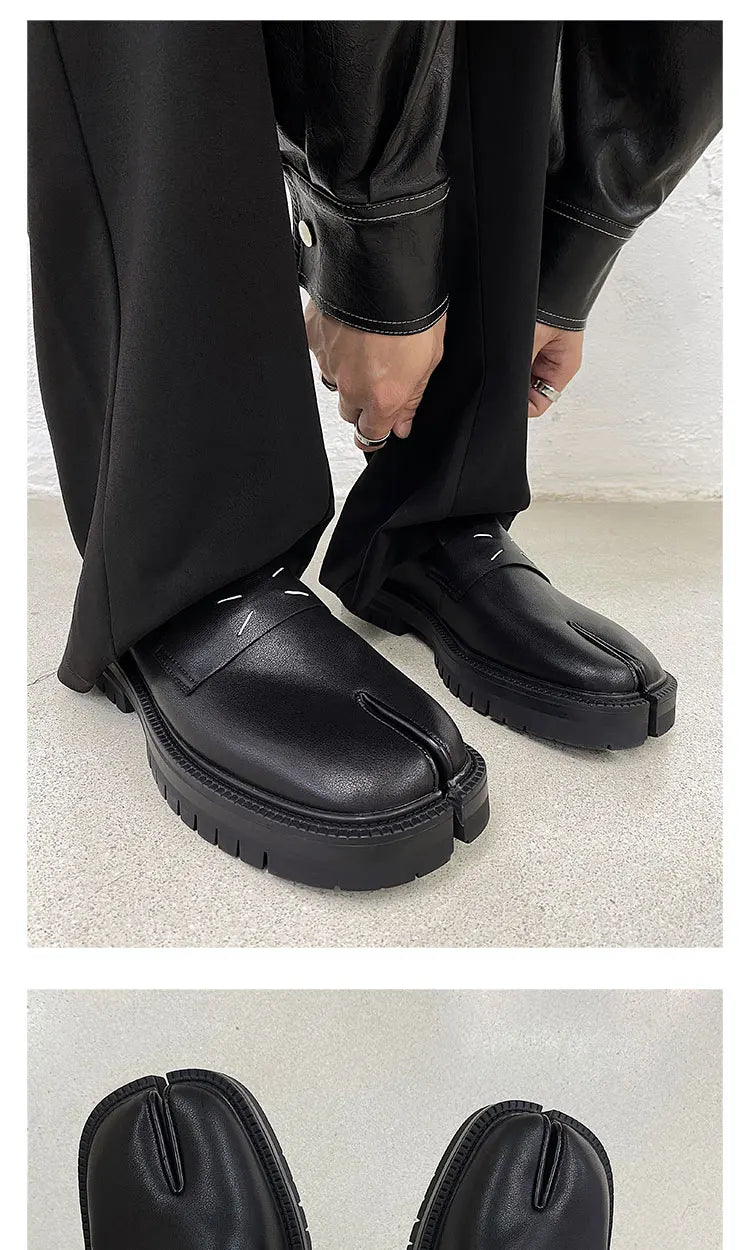 2026 New arrival Split Toe Shoes Tabi Shoes Loafer for Men and Women Split Toe Thick Sole Casual Genuine Leather Shoes