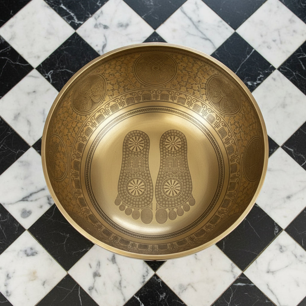 Nepal Handmade Brass Tibetan Bowl Large Foot Massage Bowl Professional Foot Massage Bowls Meditation Singing Bowl Percussion