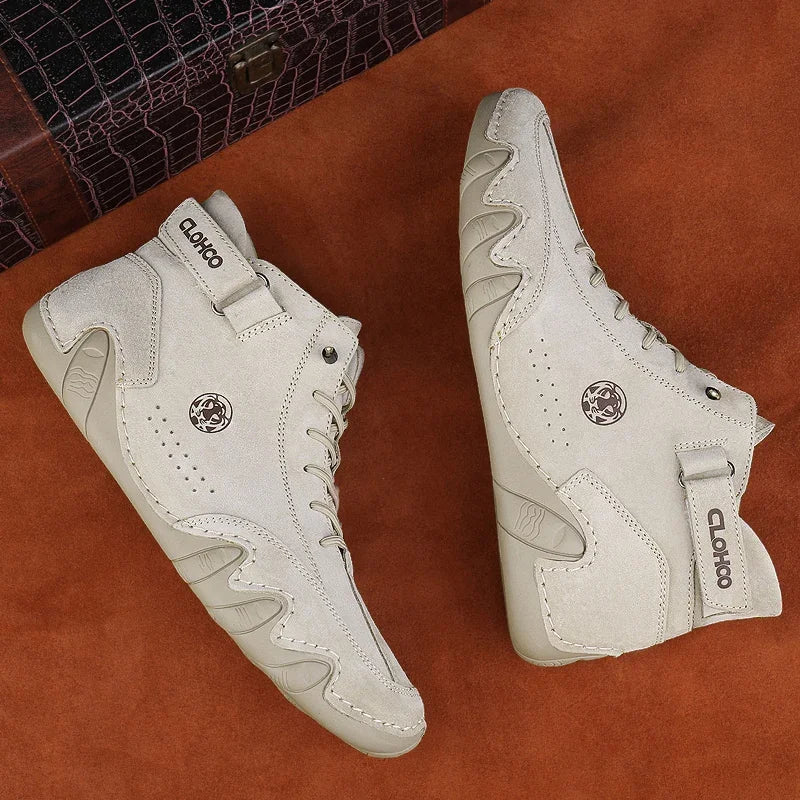 Men's Genuine Leather Shoes Ankle Boots 2024 Men Sneakers Outdoor Light Lace-Up Casual Shoes Fashion Loafers Winter Warm Boots