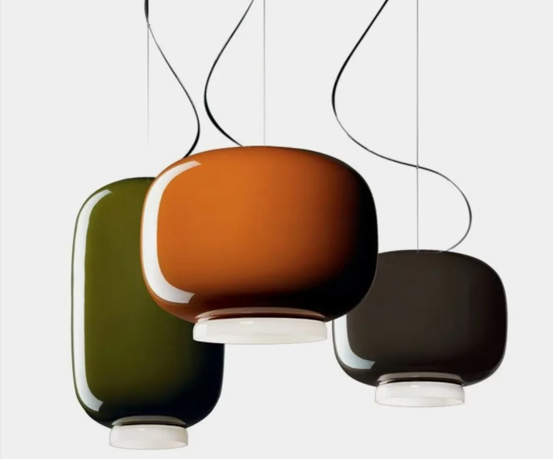 Italy Design Glass Pendant Lights Colorful Suspension Ceiling Hanging Lamp with E27 Bulbs for Dining Room Bedroom Living Room