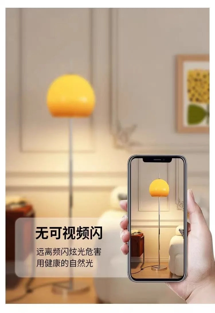Floor Lamp Design Sense Retro Living Room Bedroom Study Glass Creative French Cream Atmosphere Vertical Table Lamp