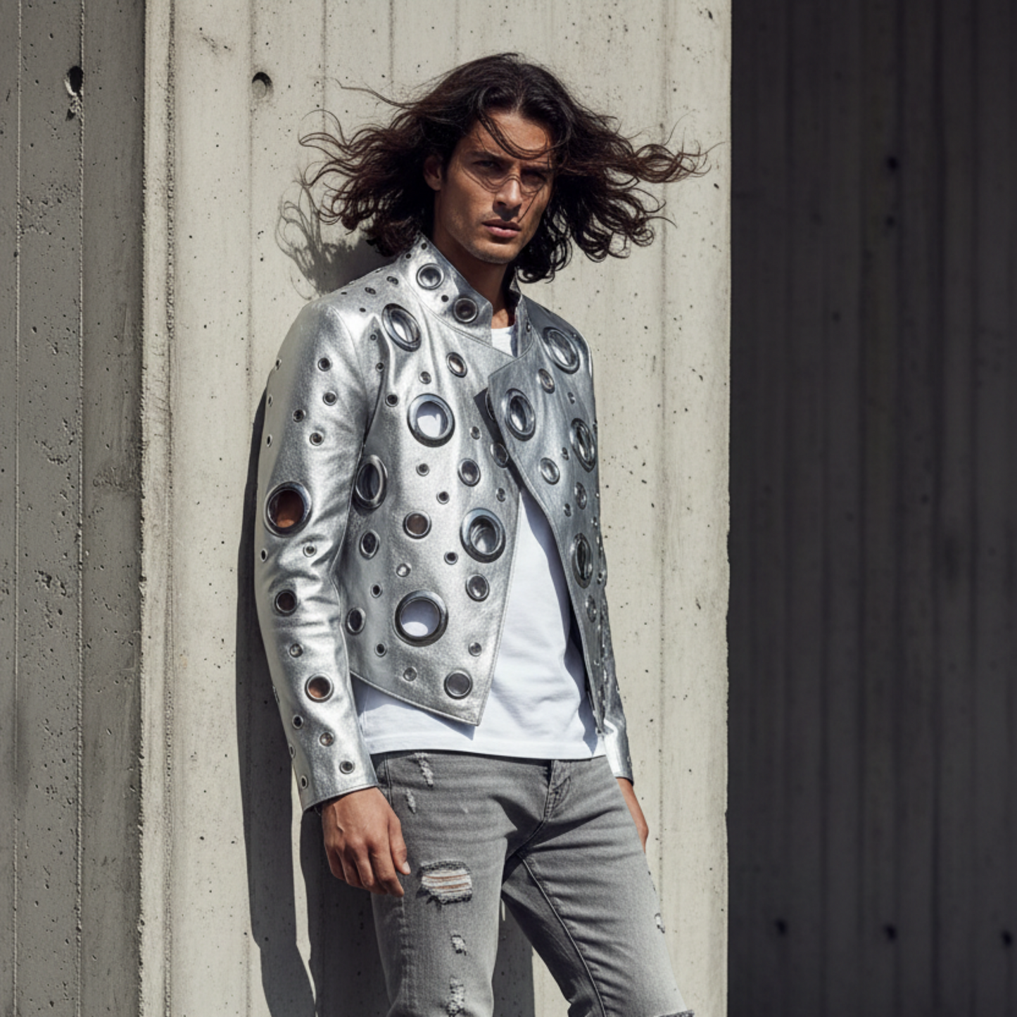 Mauroicardi Spring Short Hollow Out Patchwork Short Pu Leather Jacket Women Cool Luxury Designer European Style Clothes Fashion