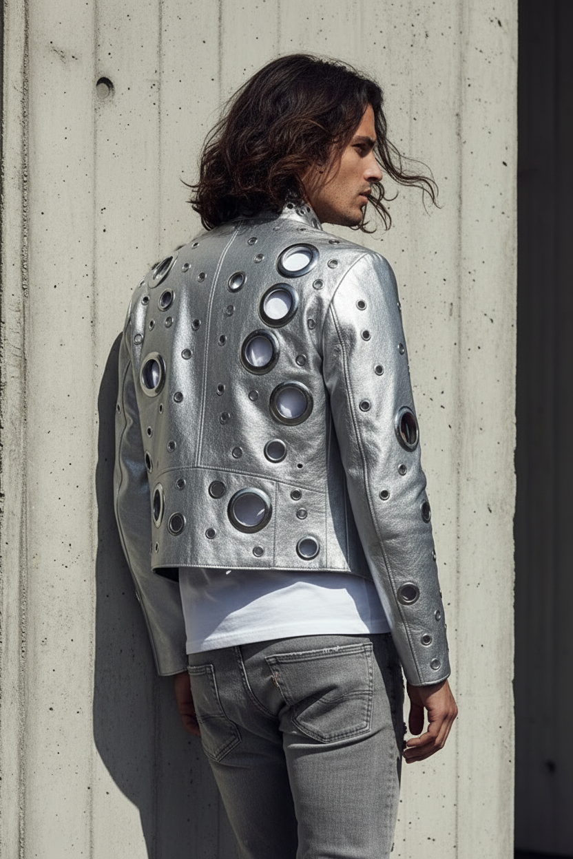 Mauroicardi Spring Short Hollow Out Patchwork Short Pu Leather Jacket Women Cool Luxury Designer European Style Clothes Fashion
