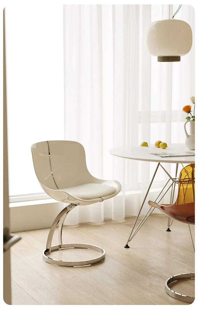 Furniture Nordic Transparent Acrylic Dining Chairs,Home Living Room Backrest Lounge Chairs,Bedroom Desks,Stool,Makeup Stools