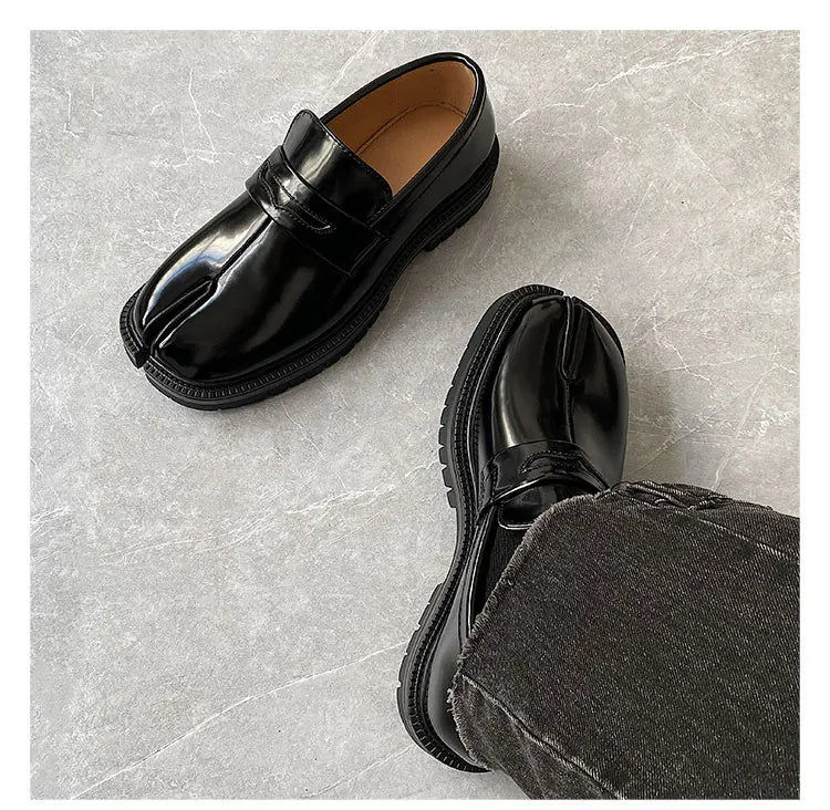 2026 New arrival Split Toe Shoes Tabi Shoes Loafer for Men and Women Split Toe Thick Sole Casual Genuine Leather Shoes