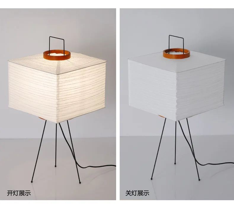 Classic Japanese Retro Rice Paper Table Lamp Japanese Wabi-sabi Advanced Atmosphere Bedside Table Lamp