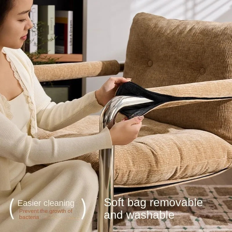 MOMO New Italian-style Bauhaus Lounge Chair Living Room Lazy Single Sofa Chair Light Luxury Premium Feeling Sofa Chair
