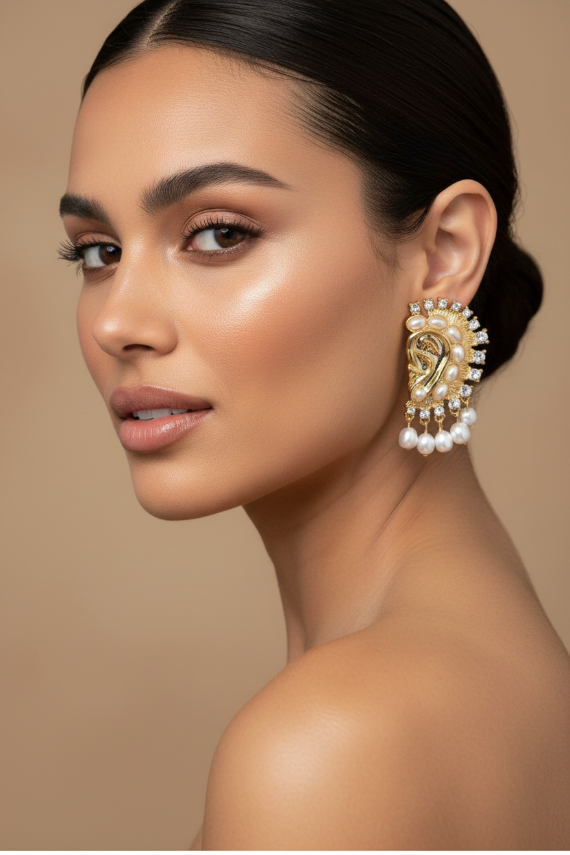 NISHIZAWA Pearls Earrings for Women Tassels Hyperbole Palace Style Vintage Jewelry Fashion Classic Elegant Pendientes Mujer