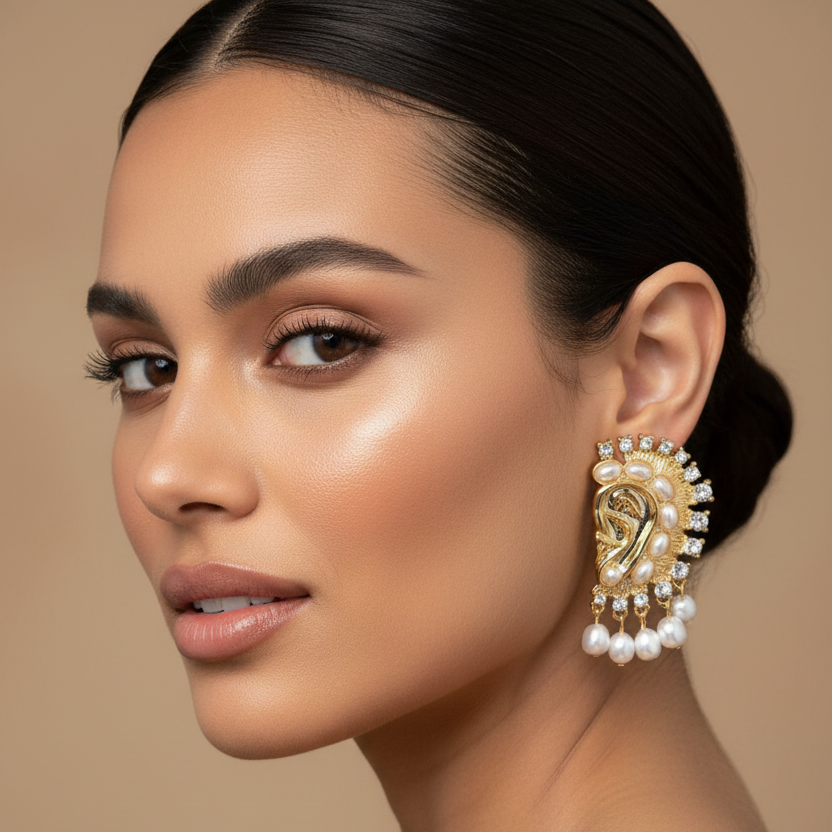 NISHIZAWA Pearls Earrings for Women Tassels Hyperbole Palace Style Vintage Jewelry Fashion Classic Elegant Pendientes Mujer
