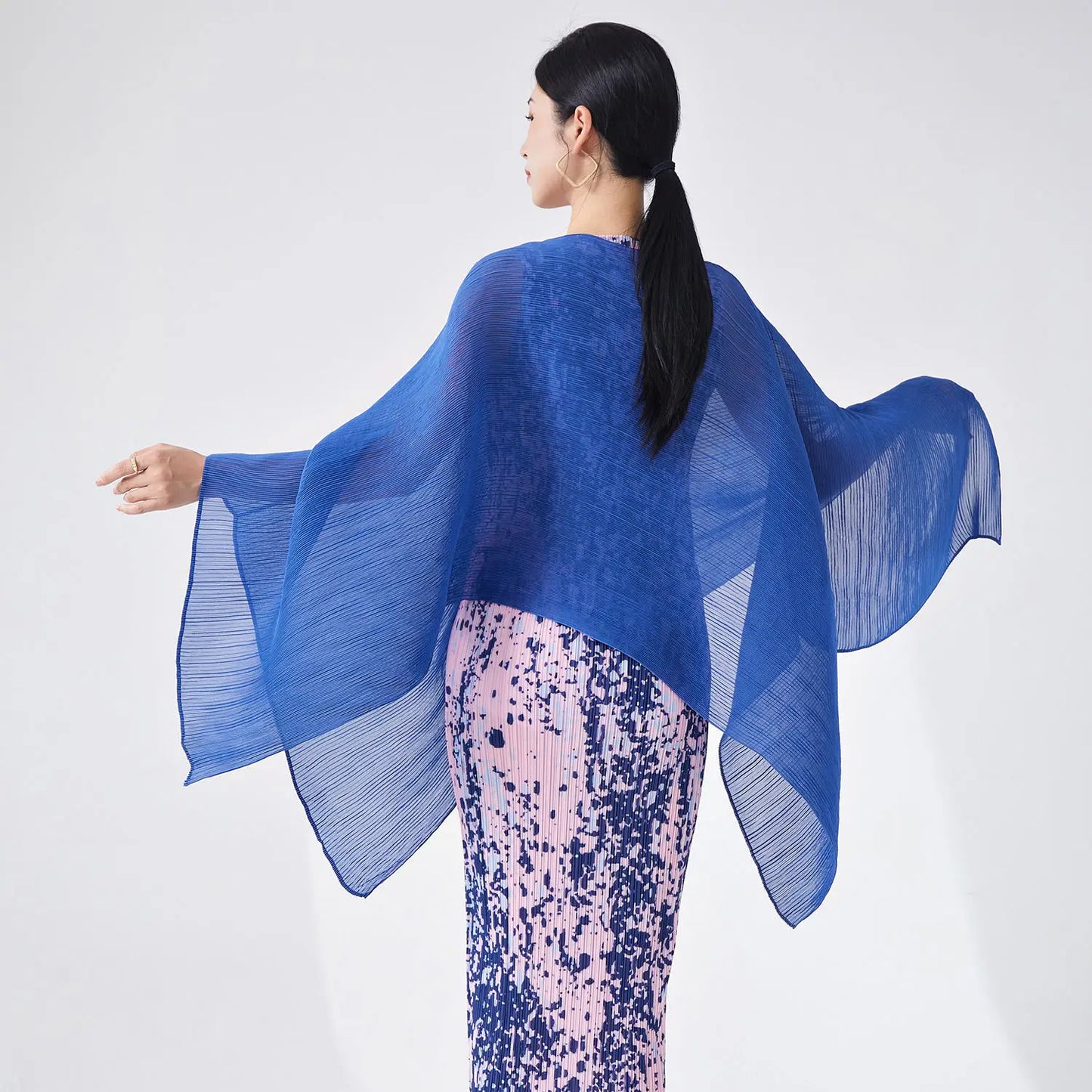 2025 Latest Design Miyake Pleated Blouse for Ladies Casual Joker Shirt Lace Breathable Office Work Cover Summer Woven Smock