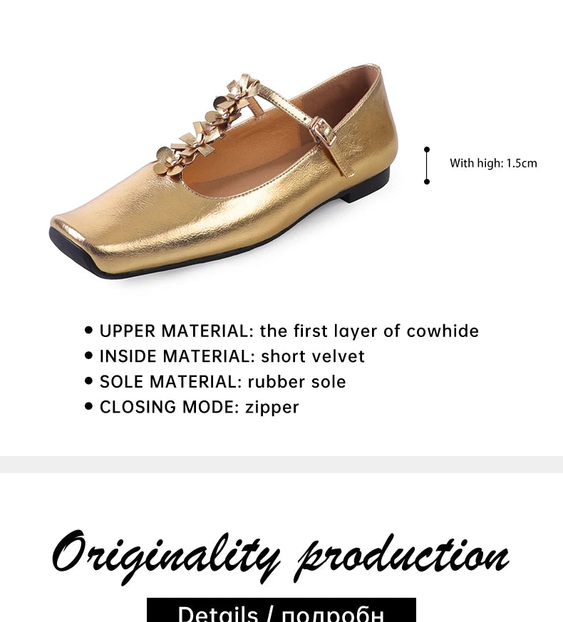 Ods Lolita Shoes 3cm Heels Square Toe Lace-Up Classic Style Sandals Ladies Slip On Shallow Mouth 2025 Mary Jane 5cm Gold Retro