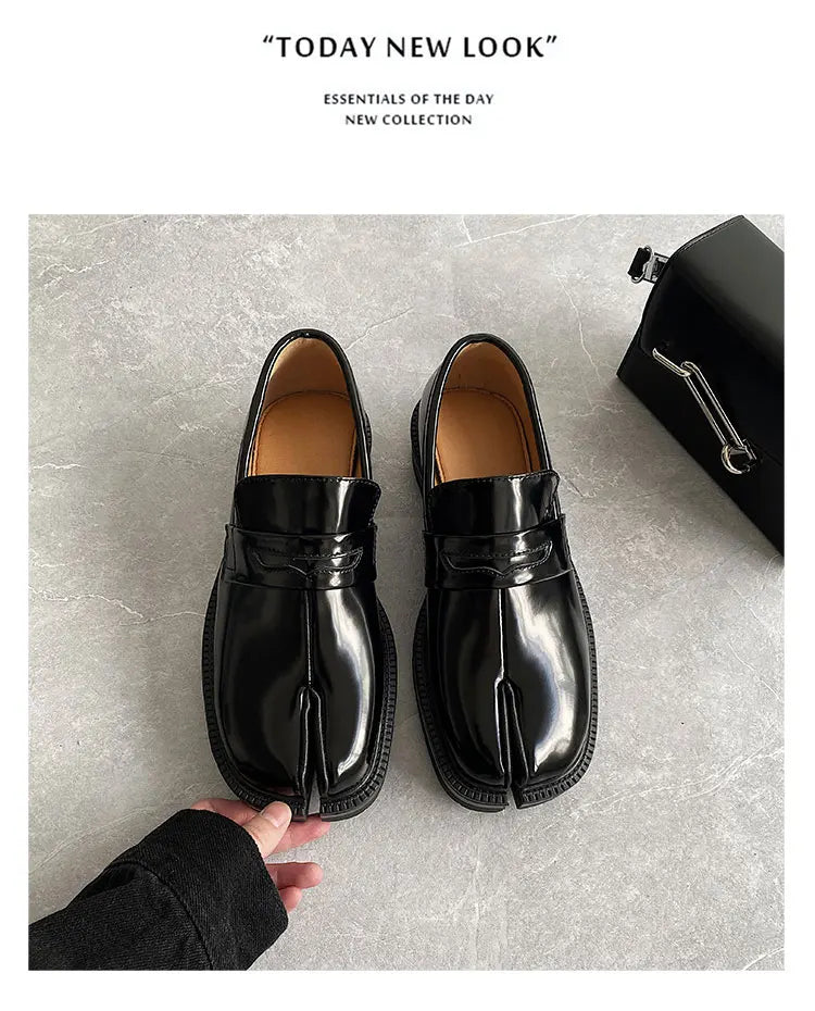 2026 New arrival Split Toe Shoes Tabi Shoes Loafer for Men and Women Split Toe Thick Sole Casual Genuine Leather Shoes