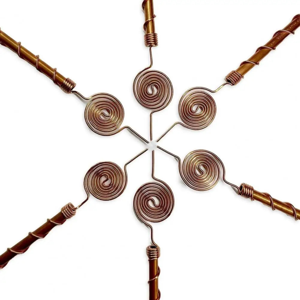 3/6 Pcs Copper Wire Coil For Gardening Electroculture Copper Antennas Stakes Spiral Copper Coil Stakes For Indoor Outdoor Plants