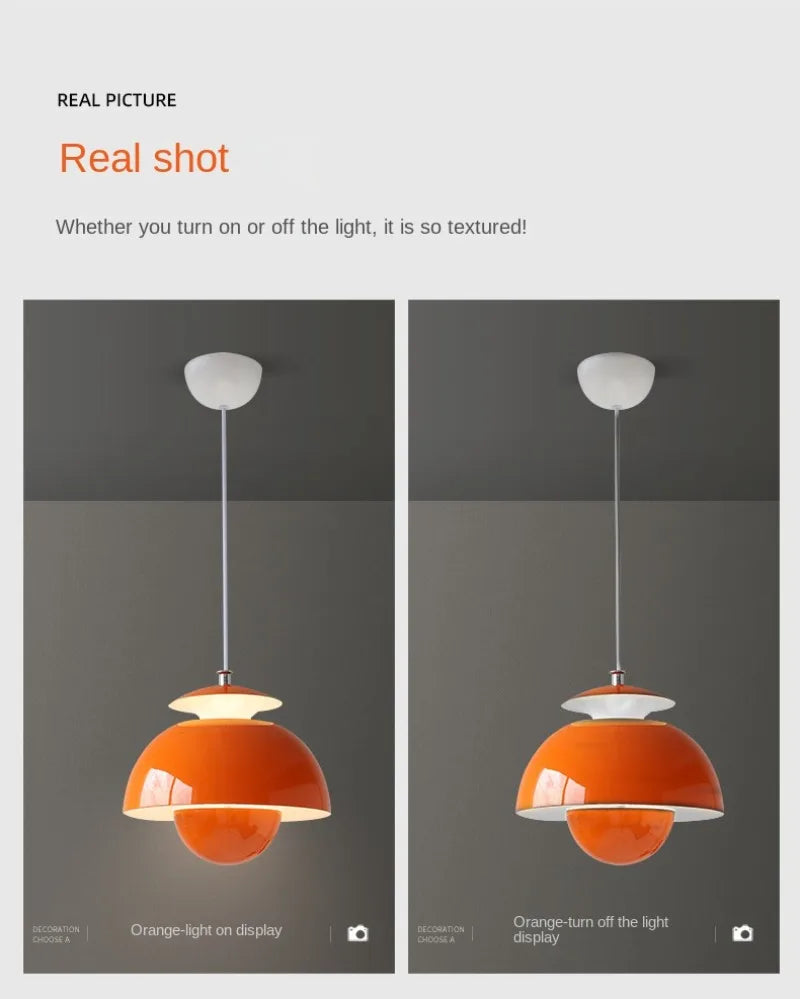 Modern Flower Bud Pendant Lamp Bedroom Bedside Study Bathroom Restaurant Bar Counter Led Hanging Light Lighting Home Decoration