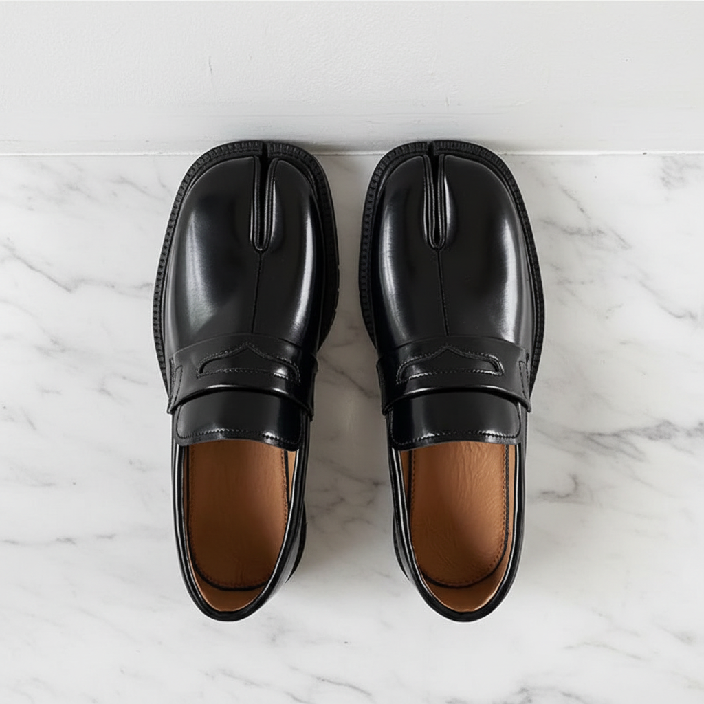 2026 New arrival Split Toe Shoes Tabi Shoes Loafer for Men and Women Split Toe Thick Sole Casual Genuine Leather Shoes