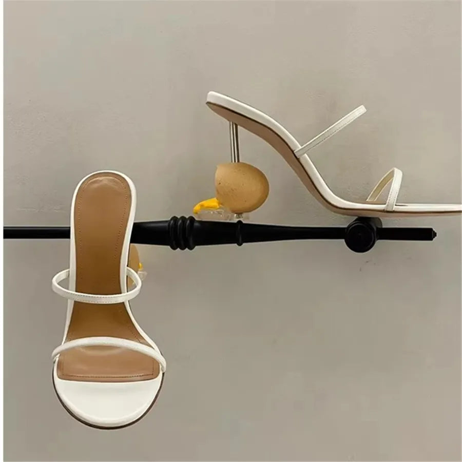 Strange Egg Heel Women Slippers High Heel Shoes Dress Pumps Ladies Sexy Slides Designer Summer Gladiator Sandals Woman Stiletto