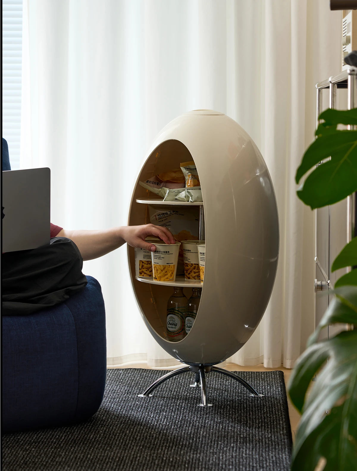 Home Decor Creative Rocket Cabinet Living Room Sofa Side Corner Snack Storage Rack Children's Room Multi Functional Bookshelf