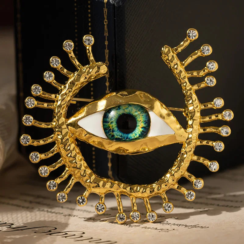 New Evil Eye Badges Cosplay Anime Demon Blue Eye Vintage Devil Eyes Brooches Costume Pin Fans Collection Friends Gifts Wholesale