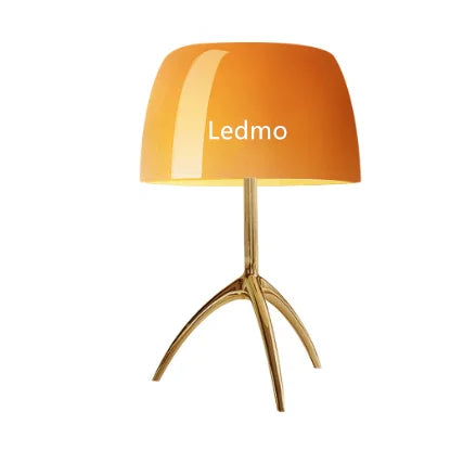 Italian Designer Glass Shade Table Lamp Tripod Desk Light for Bedroom