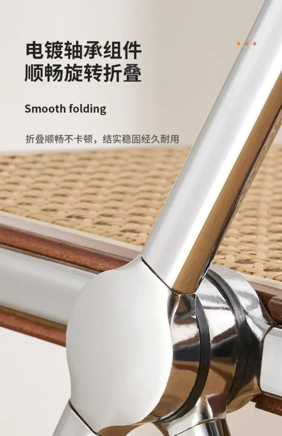 Nordic Rattan Home Comfortable Dining Chair Long Sitting Comfortable Chairs Creative Folding Chair Leisure Retro Backrest Stools