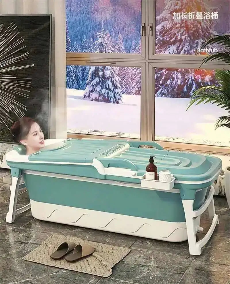 Tub Bathtubs Adult Folding bathtub Household Foaming hot Simple Adult Bathing Tub Full Body Sweat Portable Steam Bathing Basin