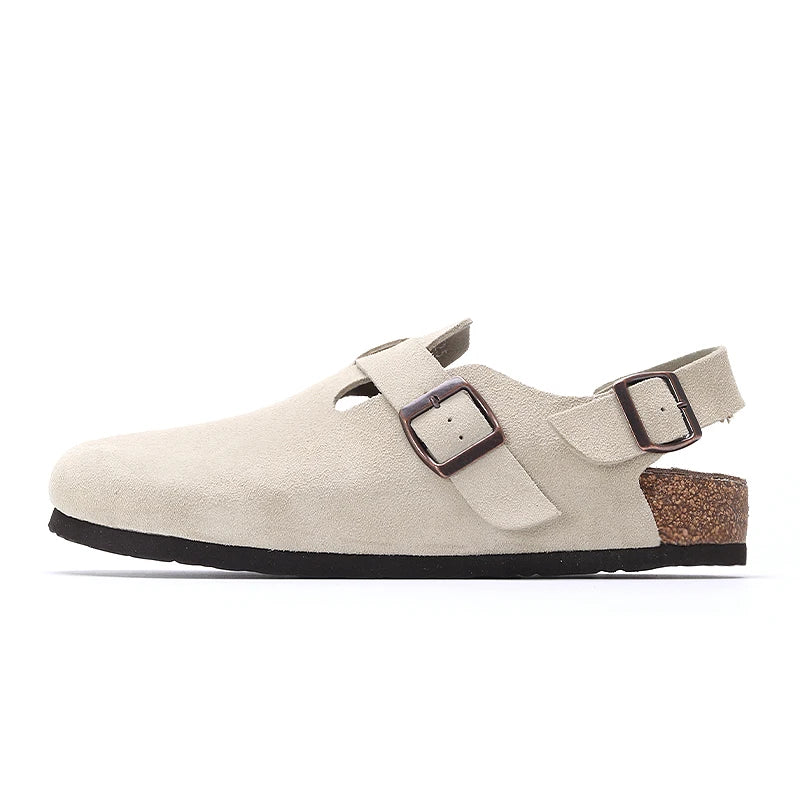 Fabulous Birken Genuine leather shoes for men 2024 summer new fishing men thick soled half drag sandals