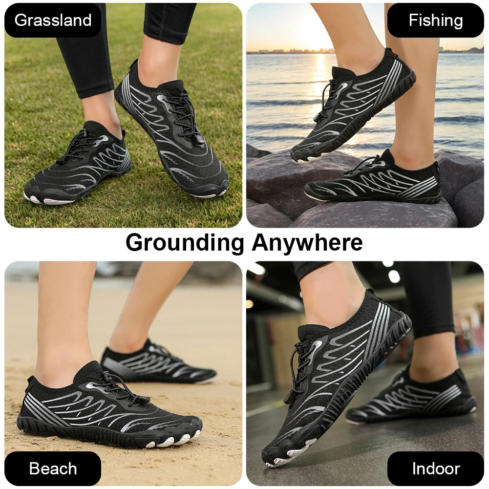 Antistatic Shoes with Copper Conductive Grounded Shoes Flexible Breathable Aqua Shoes Lightweight Barefoot Shoes for Water Sports