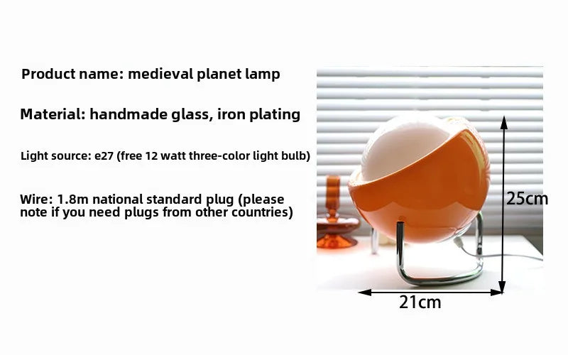 Bauhaus Table Glass Lamp Creative Lighting Design Decorative Table Lamp