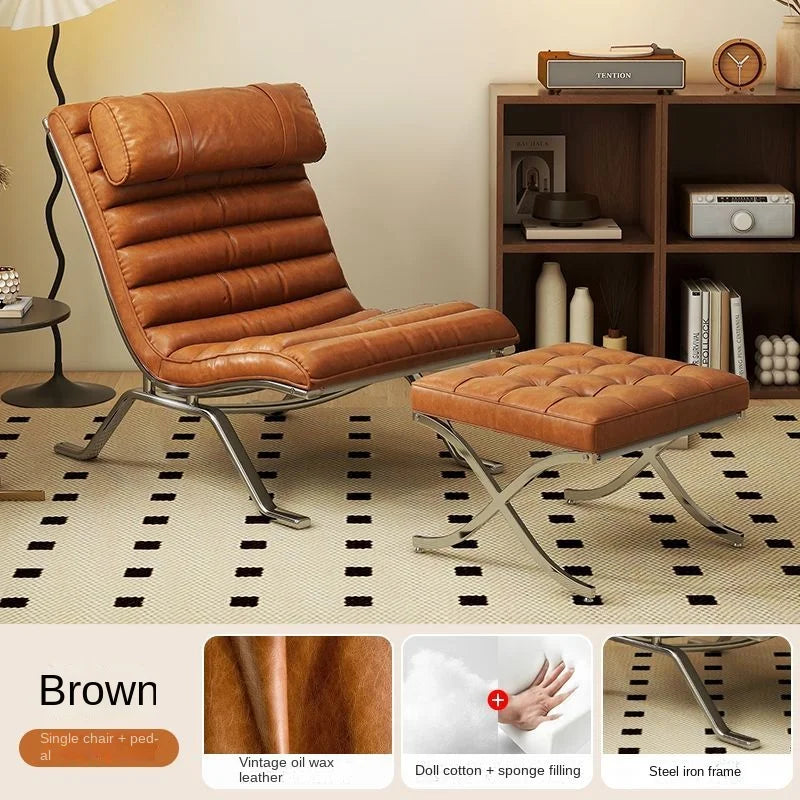 Sofa Chair Minimalist Light Luxury Senior Sense Of Living Room Antique Style Designer Sofa Chair Lazy Leisure Lounge Chair