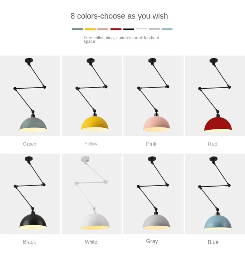 Nordic Modern Retractable Chandelier Restaurant Kitchen Living Room Bedroom Island Lamp Dining Room Home Decor Hanging Lighting