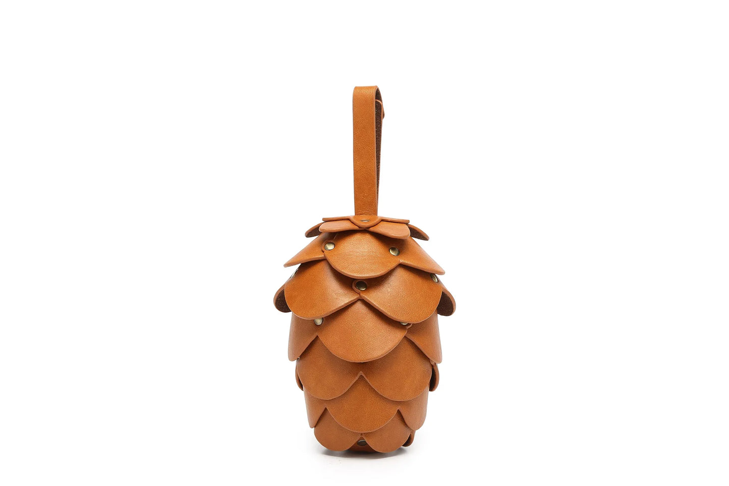 Men's Women's Fashion Personalized Creative Handbag Adult Unisex Retro 3D Pine Cone Shaped Shoulder Bag Couples Party Bag