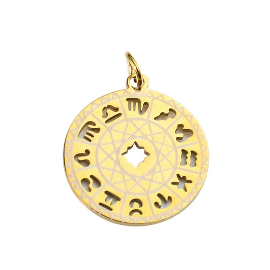 Buddhist Six Character Buzzamabam Hum Charms Delicacy Stainless Steel Compass Amulet Pendant Necklace DIY Jewelry Accessories