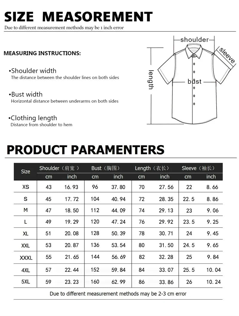 2025 Spring and Summer New Fashion Digital Printing Men's Short Sleeve Shirt High Quality Comfortable Lightweight Fabric