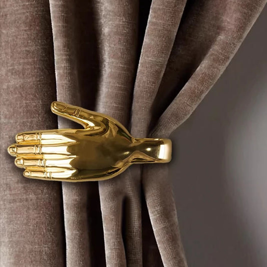Luxury Brass Curtain Hook Retro Gold Wall Mounted Hanger for Bedroom Living Room Entryway Decor Elegant Hardware Accessories