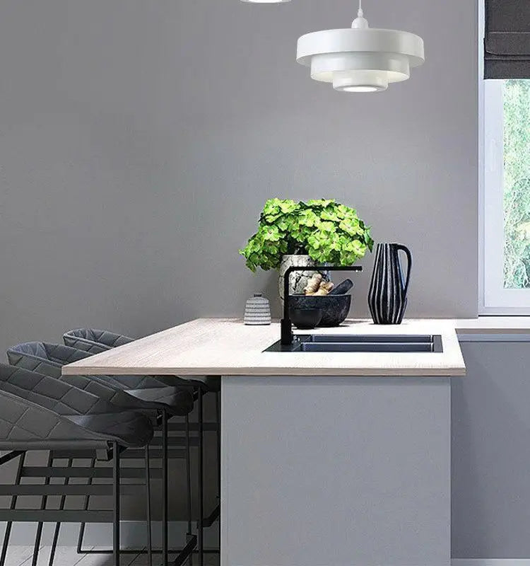 Pendant Acrylic Lamp Restaurant Simple Modern Creative Multi-layer Decoration Retro Color
