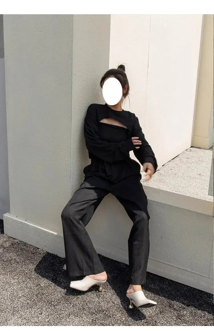 Retro Square Headed Wine Glasses and Slippers for Women in Summer 2025, New Style for Wearing Half Drag High Heels for Women