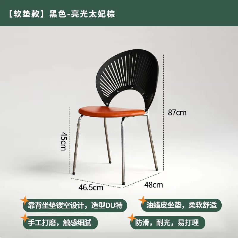 Home Furniture Restaurant Dining Chairs Living Room Leisure Chair Customized Stainless Steel Chairs Single Backrest Armchair