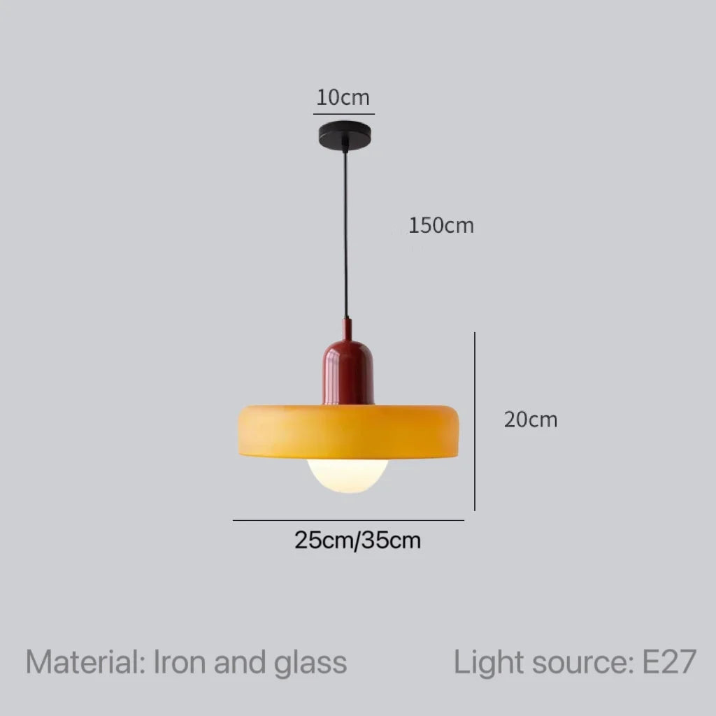 Modern Glass Pendant Lights Kitchen Restaurant Hanging Lamp Ceiling Chandeliers Nordic Decoration Denmark Orange Decor Lighting