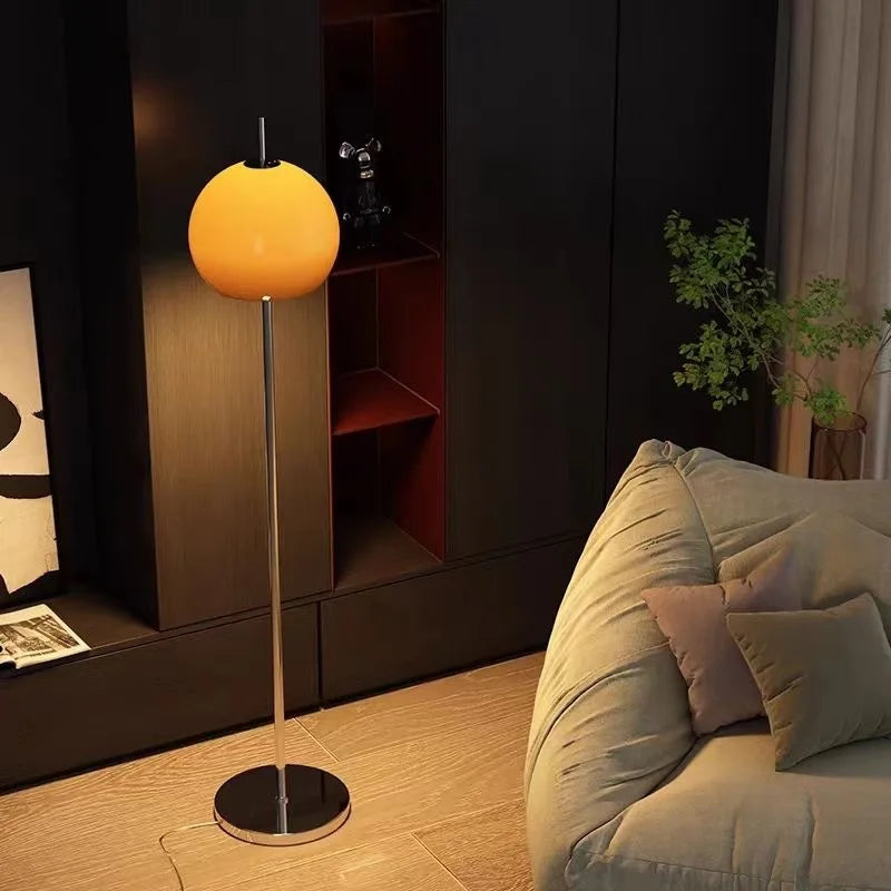 Floor Lamp Design Sense Retro Living Room Bedroom Study Glass Creative French Cream Atmosphere Vertical Table Lamp