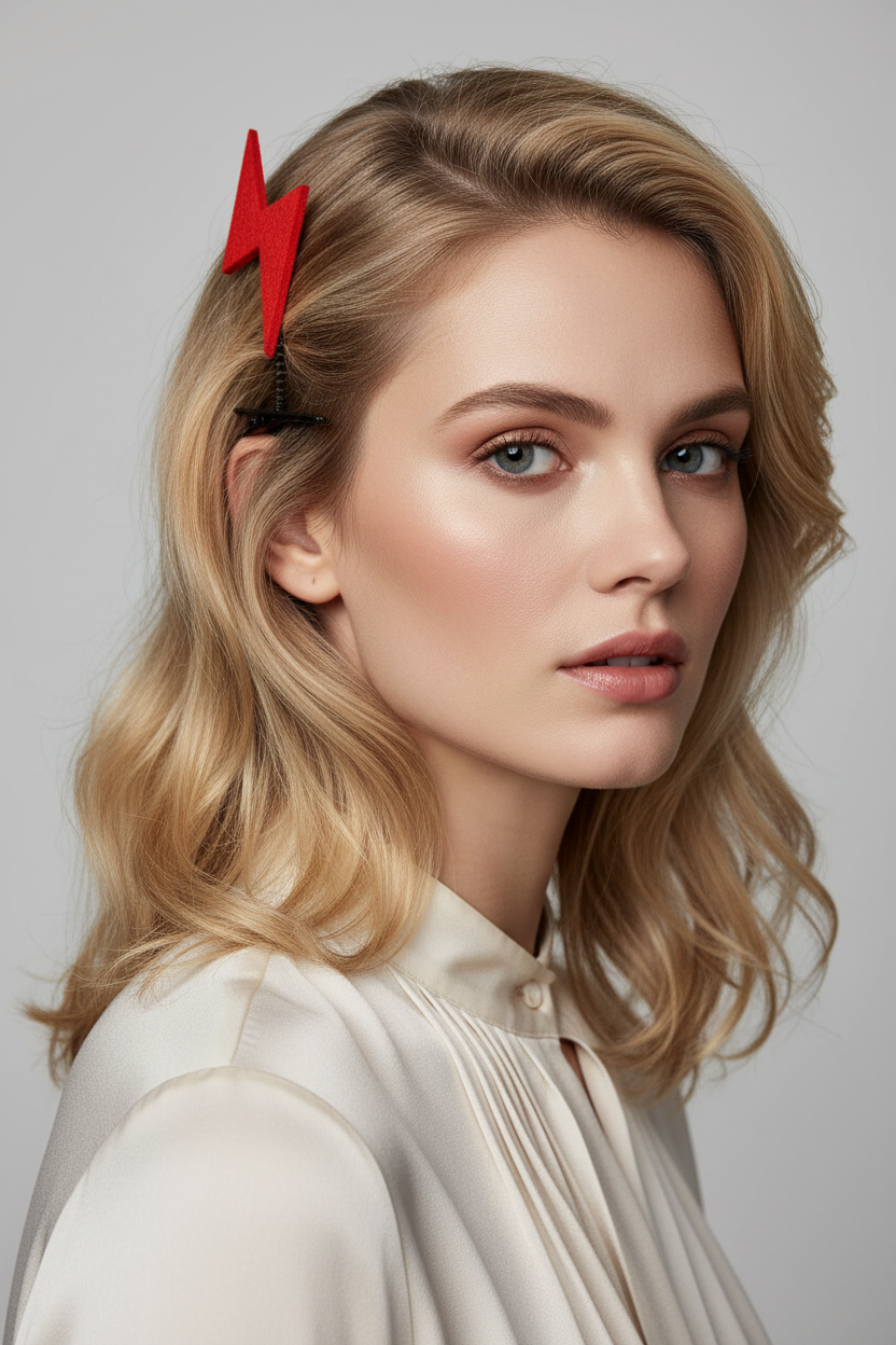 3D Funny Symbol Hair Clip WiFi Question Mark Lightning Cute Bangs Hairpin Headwear Party Daily Life Headwear Hair Styling Tool