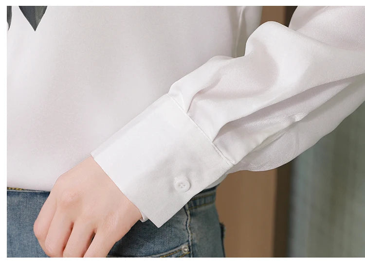 New Spring Women Blouse office ladies shirts Fashion printed tops blusa mujer